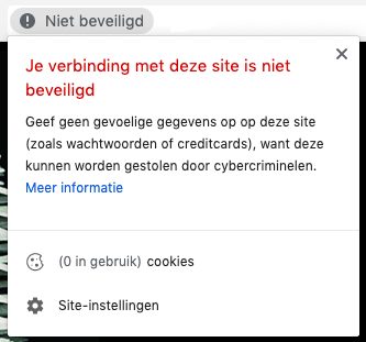 onbeveiligde verbinding