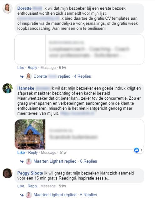 reageren tijdens challenge week