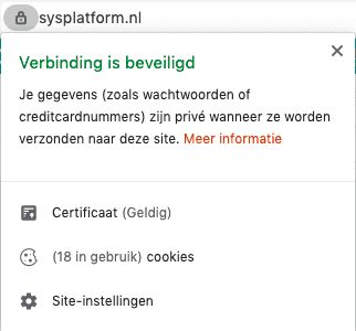 ssl certificaat sysplatform