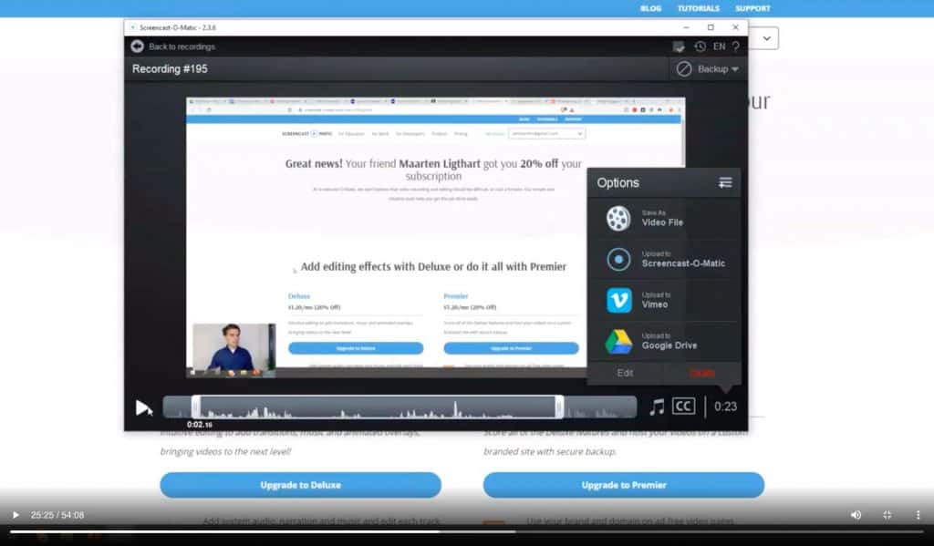 Screencast-o-matic gebruiken