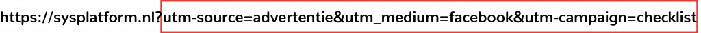URL met UTM tags