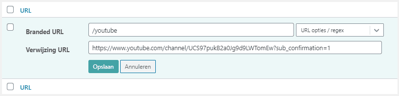 branded links met SYS stap 2