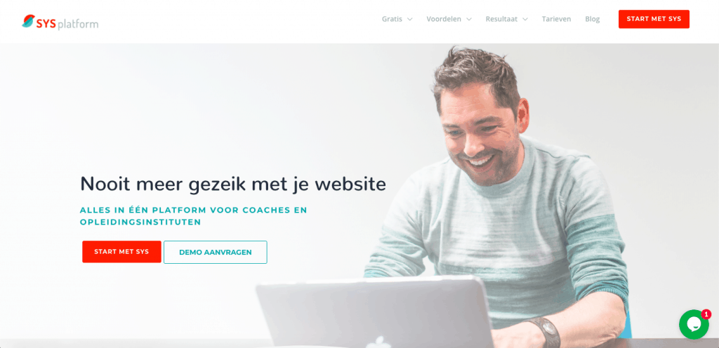 SYS Platform voorbeeld spontane bezoeker