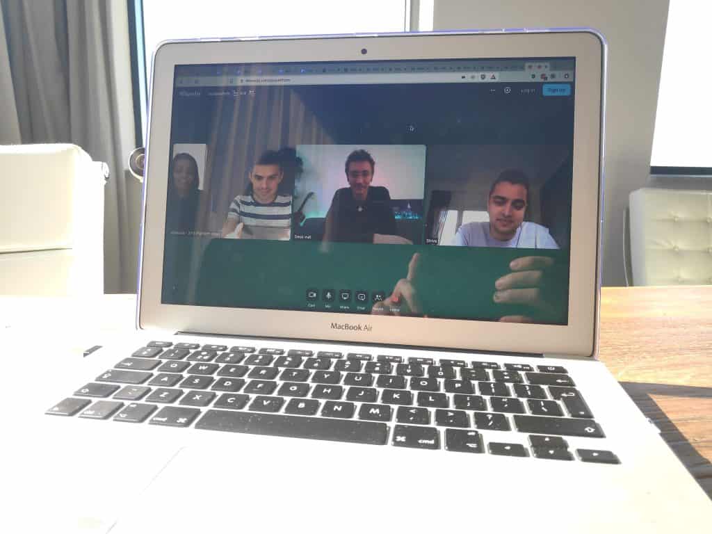Teamoverleg videobellen