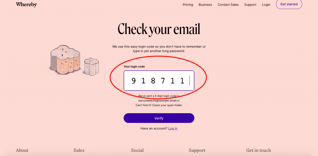 Whereby e-mail verificatie