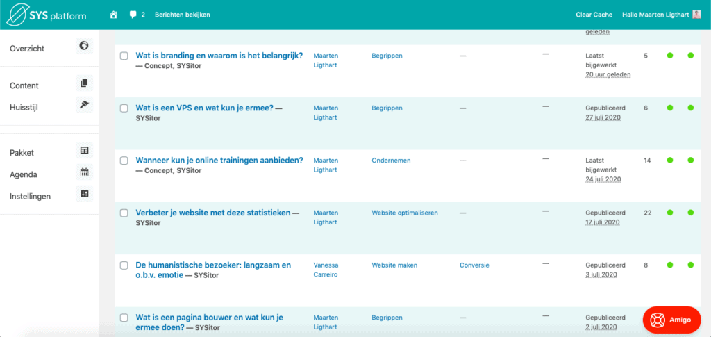 bloggen op SYS