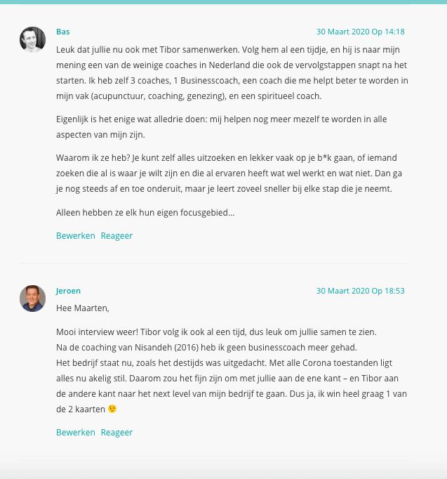 reacties blog
