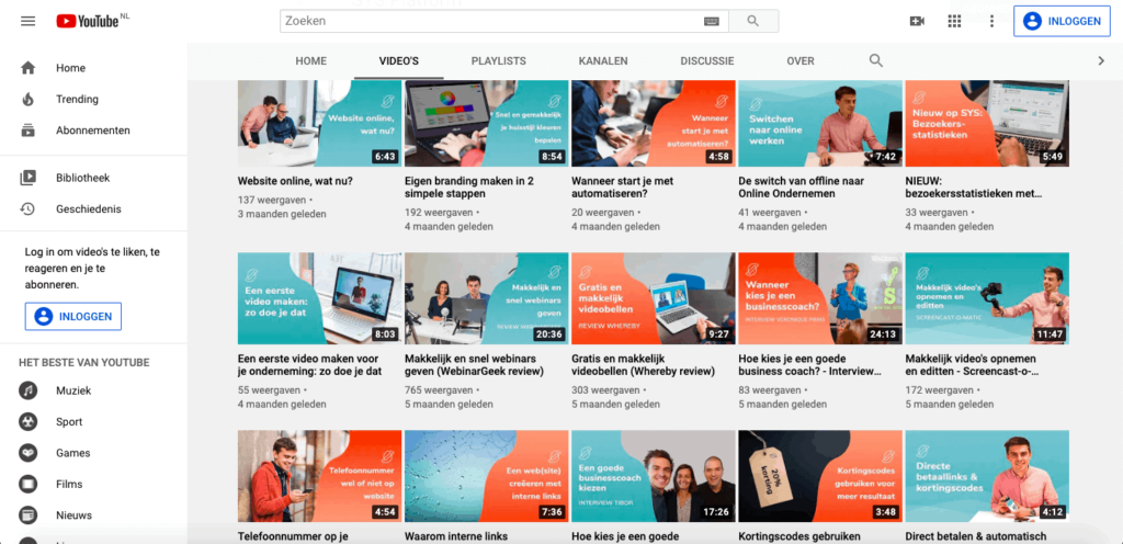 internet marketing - besparen youtube