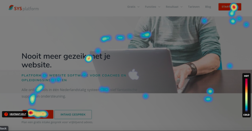 voorbeeld beweging heatmap
