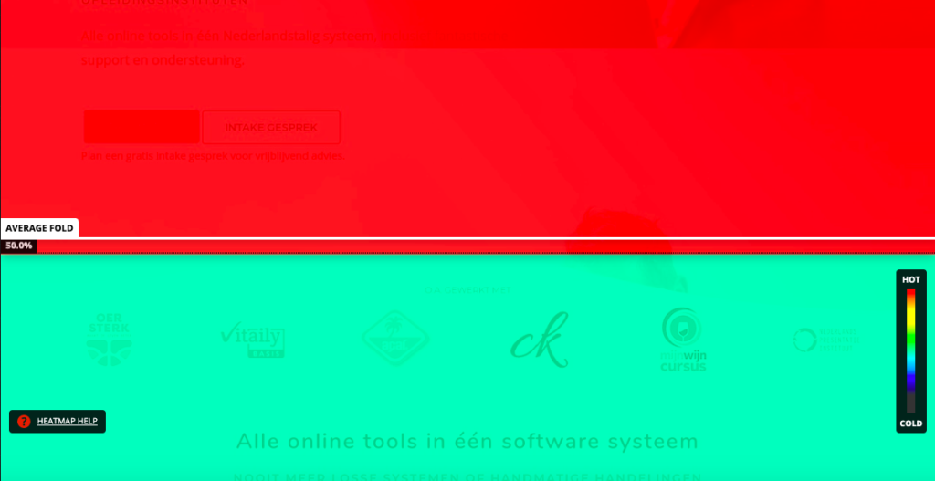 voorbeeld scroll heatmap