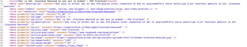 metatags broncode