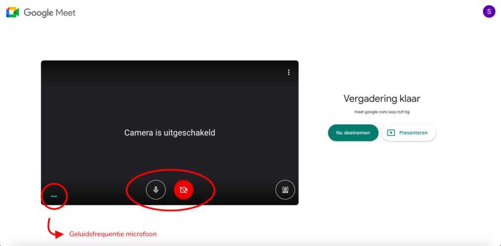 Google Meet - de voorkamer